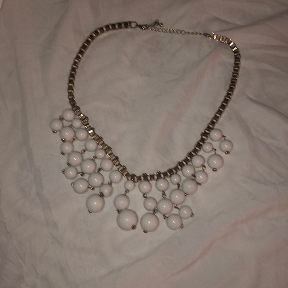 White and gold necklace